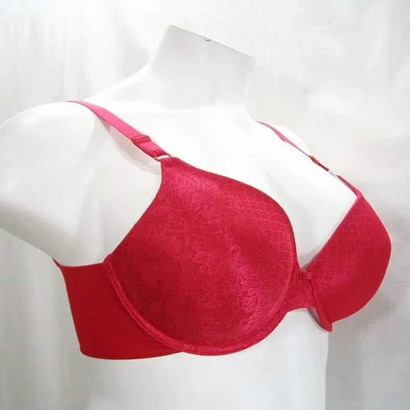34D‎ Vanity Fair 75346 Beauty Back Lace UW Bra Red NWT - Picture 2 of 6